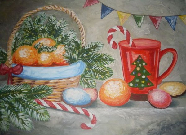 Новогодний натюрморт простой