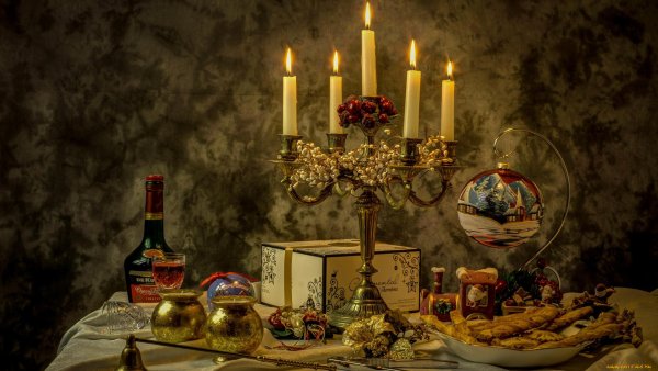 Старинный новогодний стол