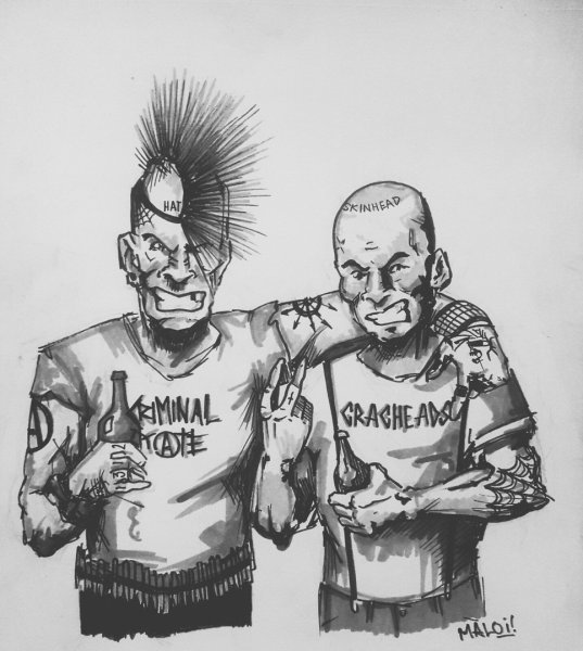 Панк карикатура