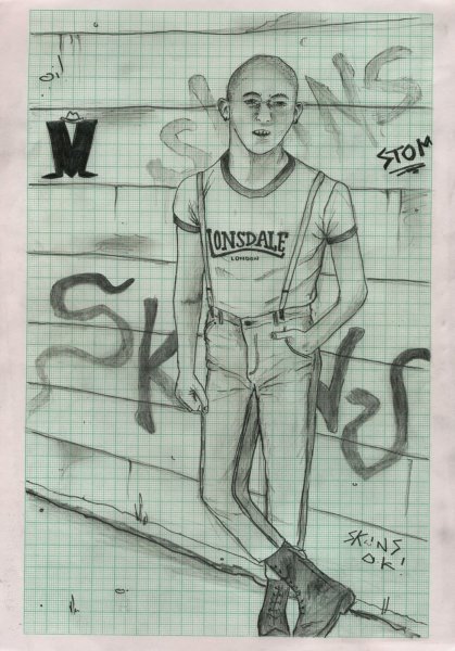 Нарисованный скинхед