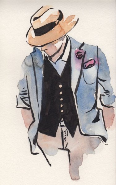 Силуэт человека в одежде