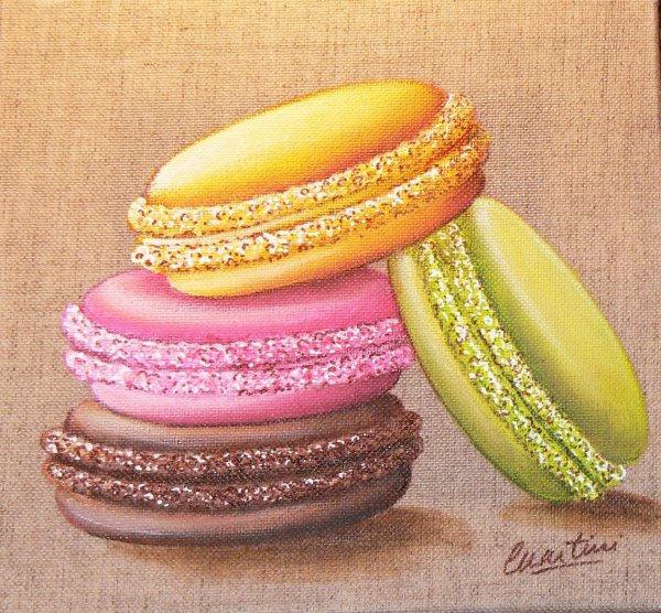 Пирожное макарон арт