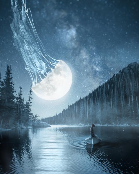 Луна красивые арты