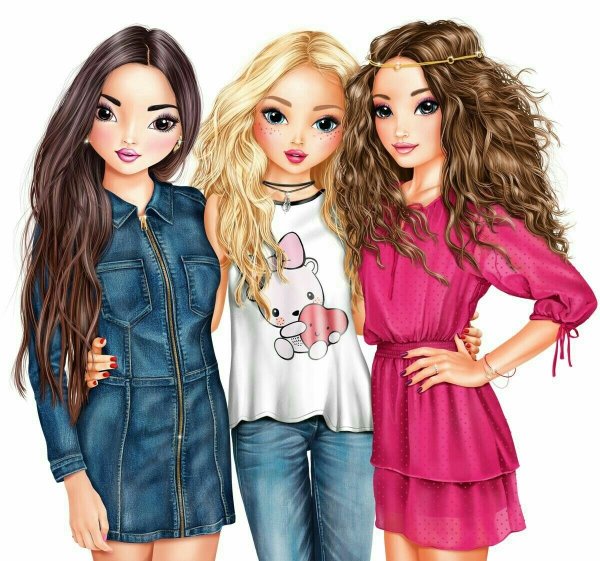 Красивые модные мультяшные девочки