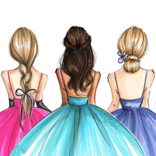 Платье рисунок