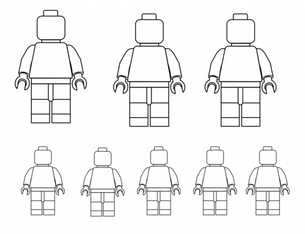 Лего человечек сзади