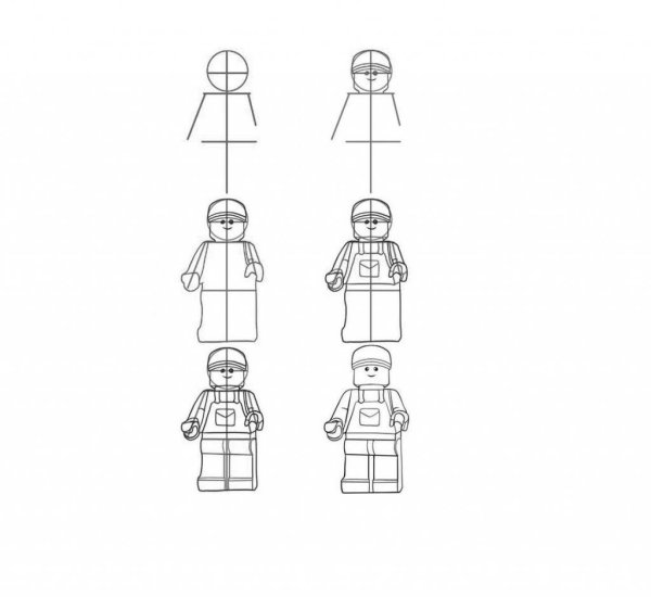 Лего человечек вид сбоку