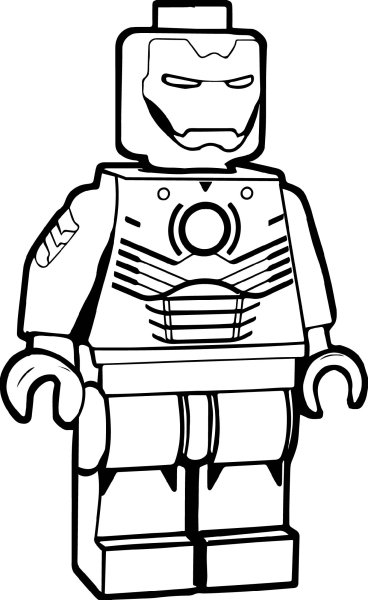 Лего Железный человек раскраска