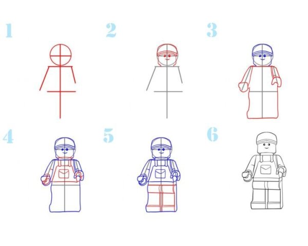 Раскраска лего человечки