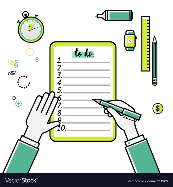Векторные иллюстрации.список дел