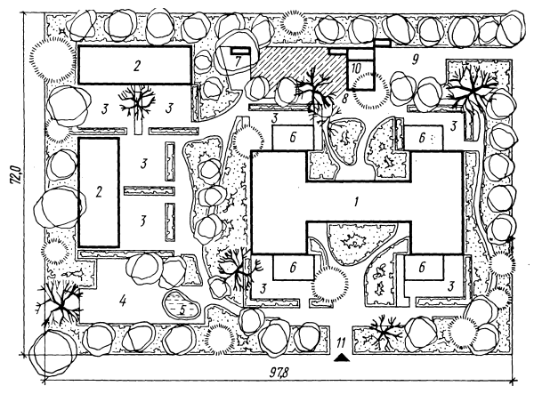 Эскиз планировки участка