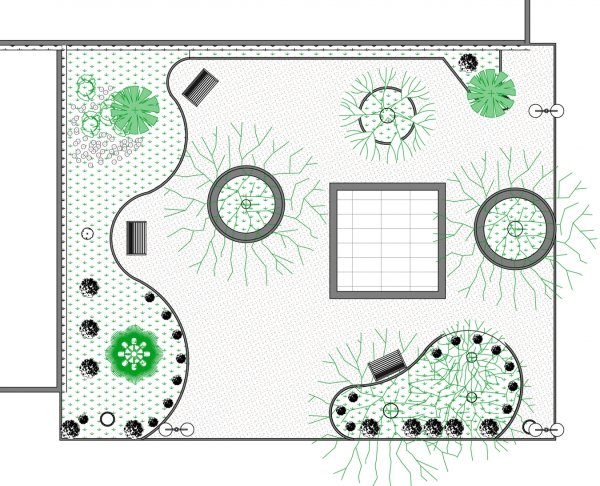 Ландшафтный план участка легкий