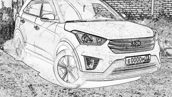 Раскраска Hyundai Creta