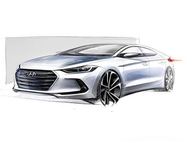 Рисунок машины Хендай