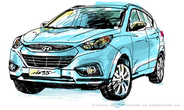Hyundai ix35 раскраска