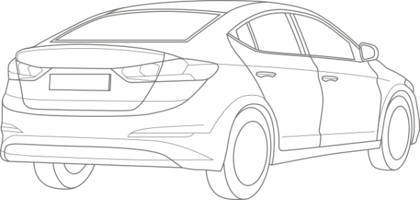 Раскраска машина Хендай Элантра