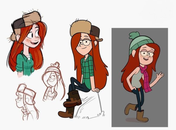 Гравити Фолз рисовка персонажей