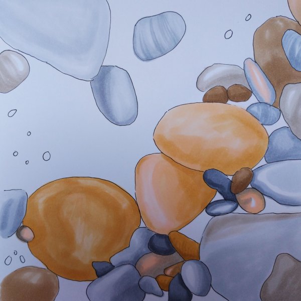 Морская галька рисунок