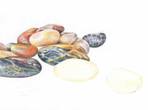 Рисунки на морских камнях