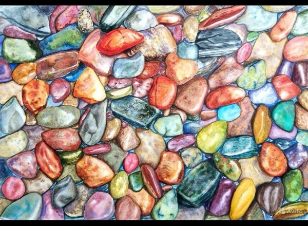 Рисунок гальки