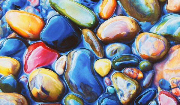 Морские камни живопись Эстер Рой