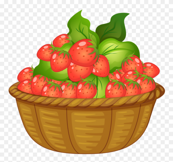 Дети с корзинкой клубники