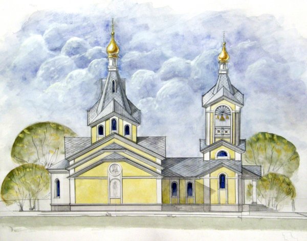 Зимний Новодевичий монастырь картина