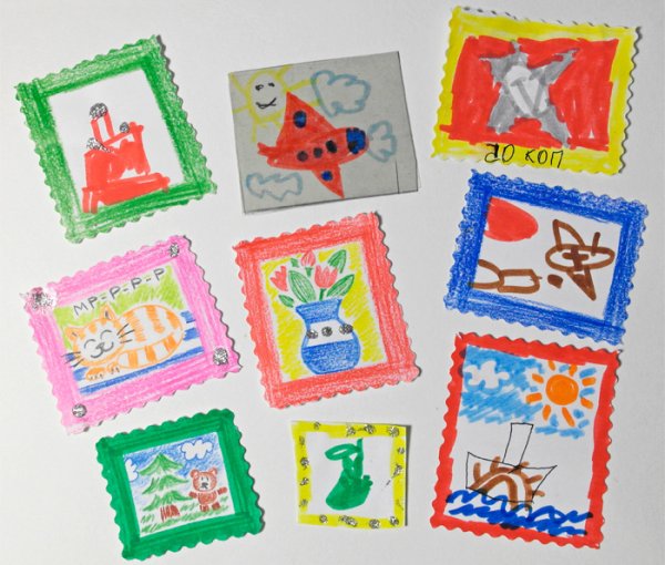 Рисование Почтовая марка