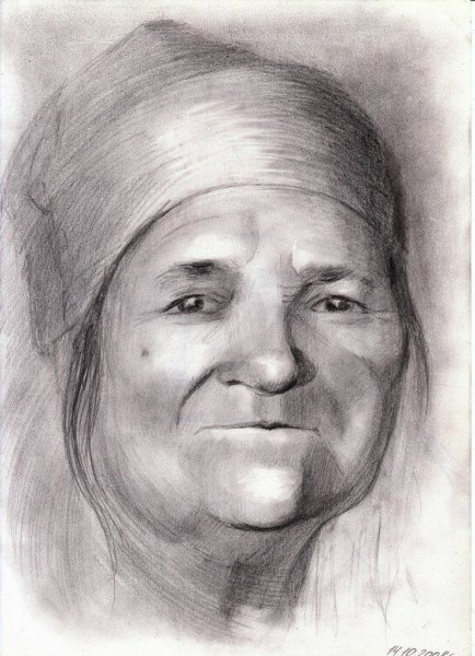 Рисунок пожилого человека
