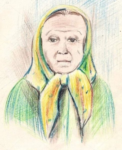 Портрет бабушки с кудряшками