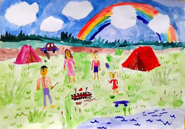 Детские рисунки о лете