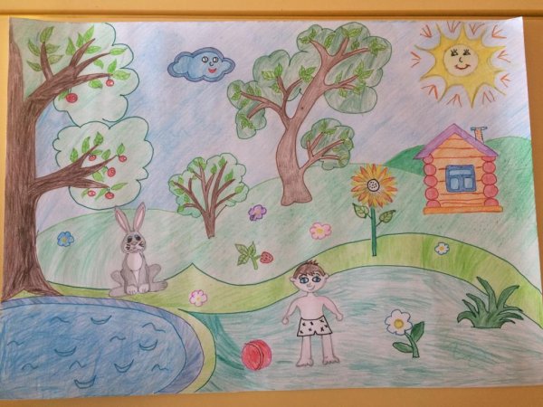 Детские рисунки на тему лето