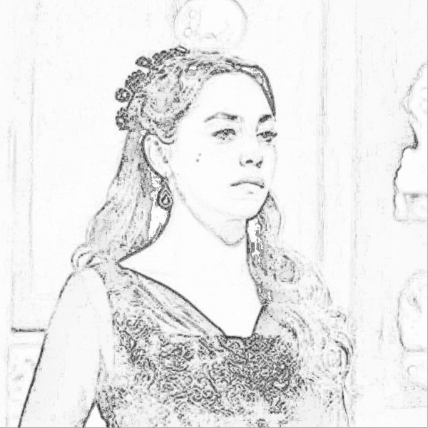 Портрет Хюррем карандашом