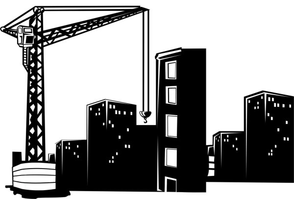 Строительный кран вектор