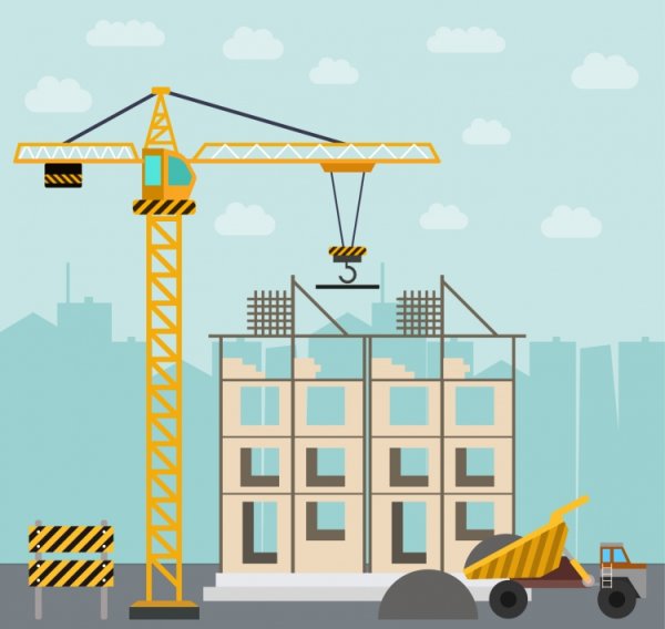 Строящийся дом для детей