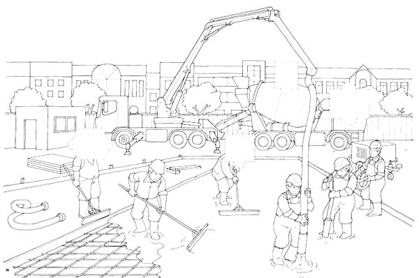 Стройка раскраска для детей