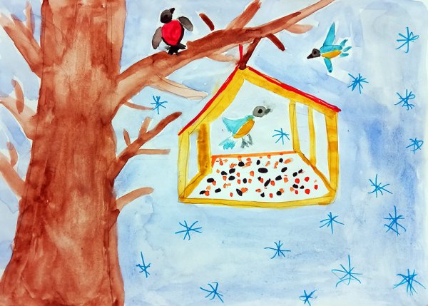 Снегирь рисунок