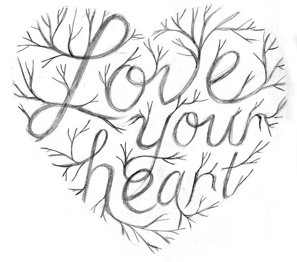 Сердце каллиграфия