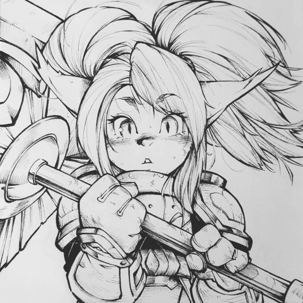 Поппи лига легенд черно белый