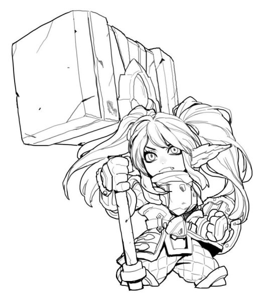 Лига легенд рисунок Поппи