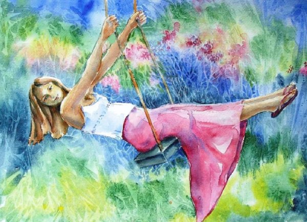 Лето на прозрачном фоне для детей