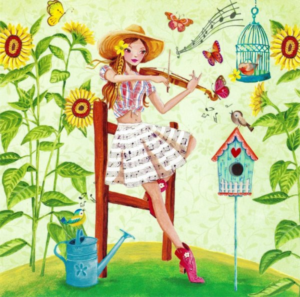 Девушка рисунок