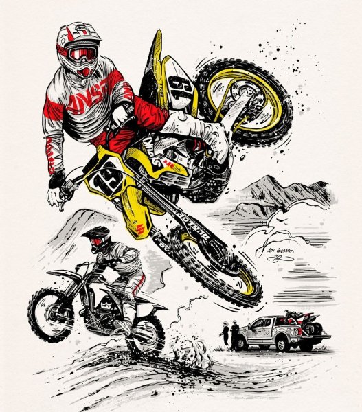 Мотоцикл рисунок