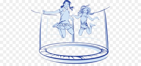 Раскраска прыжки на батуте