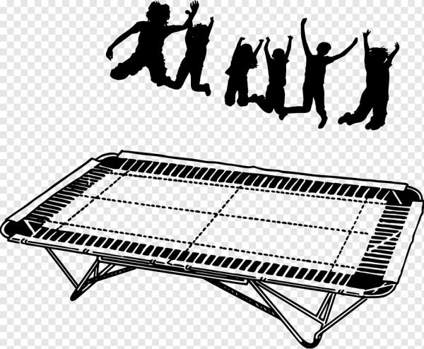 Батут на прозрачном фоне