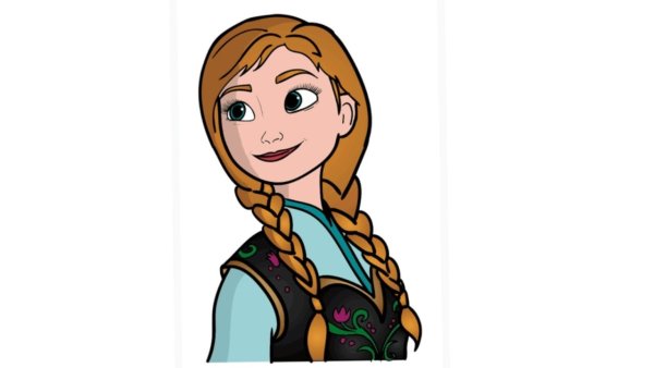 Анна Холодное сердце карандашом