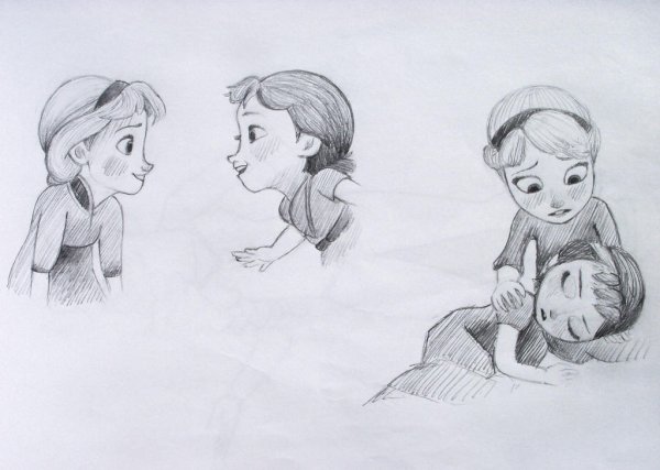 Эльза и Анна в детстве