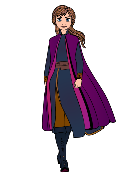 Нарисовать анну из холодного сердца 2