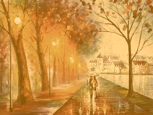 Осенний парк двое