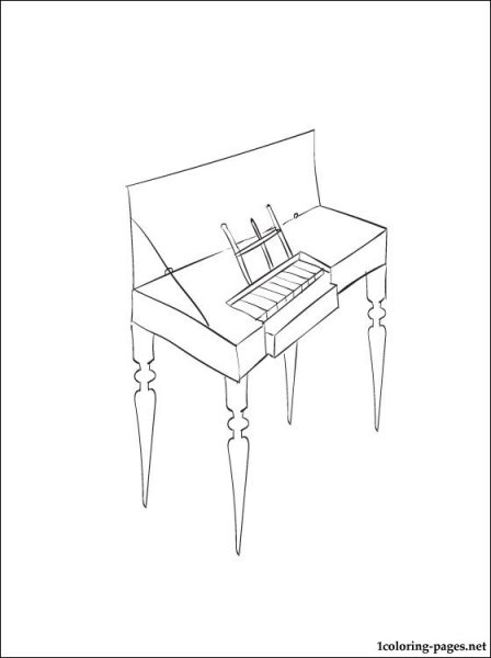 Клавикорд раскраска